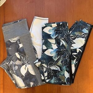 Athleta Floral Print Leggings Bundle of 2 Size S